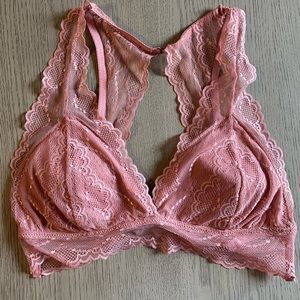 Dusty rose pink bralette with removable pads